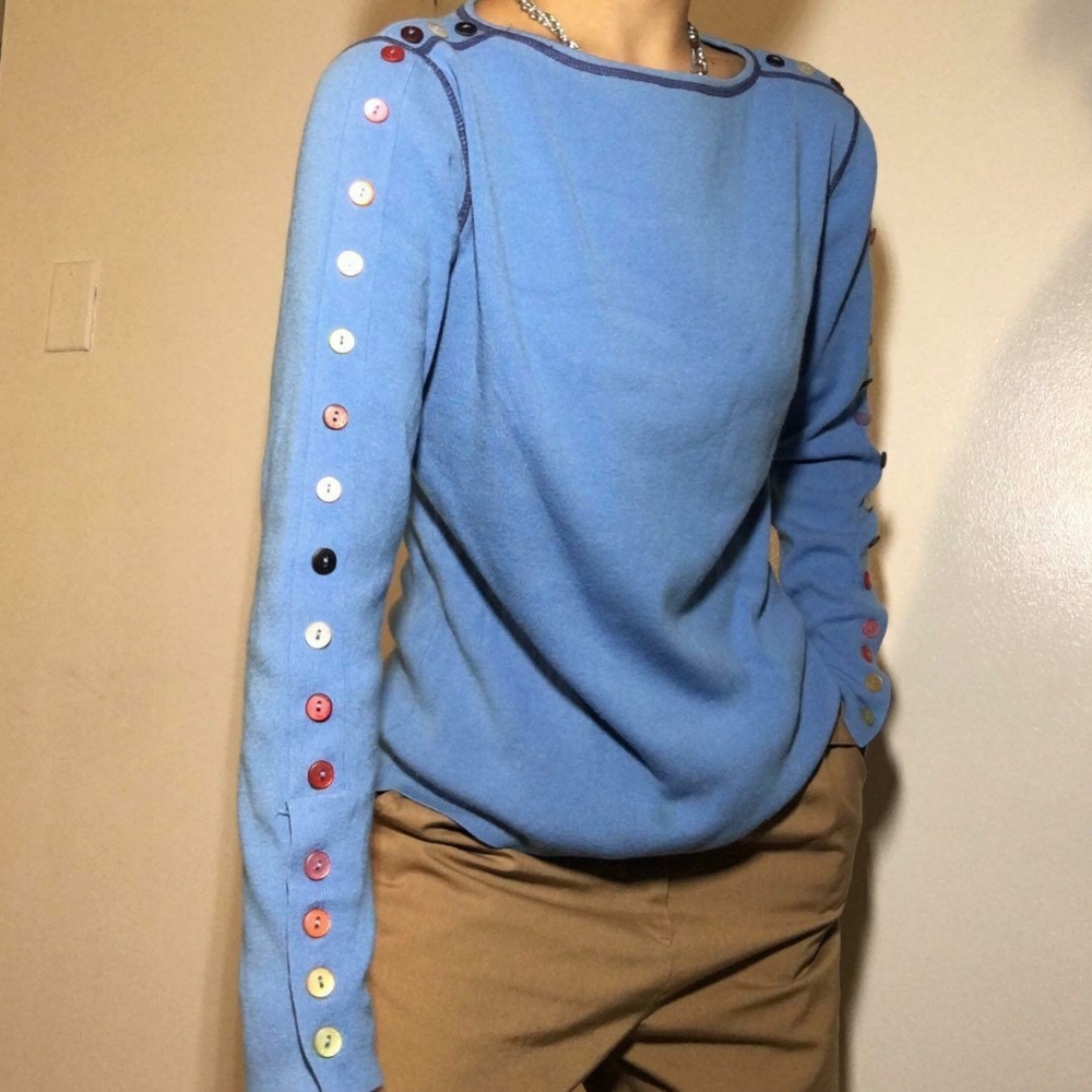 - Blue sweater